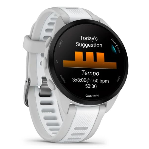 Garmin Forerunner® 165 Music Grey/Whitestone  Gris/Blanco - Reloj GPS Multideporte con Pantalla AMOLED