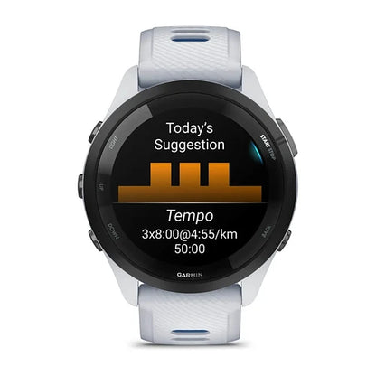 Garmin Forerunner® 265 MUSIC White. Blanco - Reloj GPS Multideporte con Pantalla AMOLED