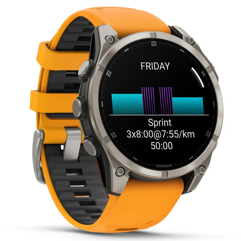 Garmin FENIX® 8 51mm Sapphire Spark Orange Naranjo - Reloj GPS Multideporte con Pantalla AMOLED