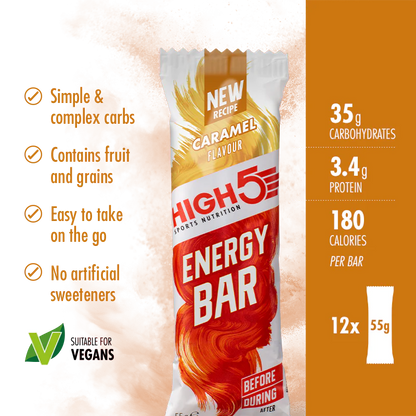 Barra energética High5 (2 sabores Caramelo y Coco)