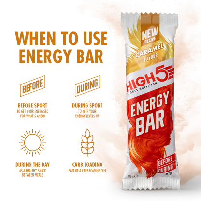 Barra energética High5 (2 sabores Caramelo y Coco)