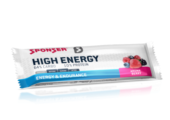 Barra Sponser High Energy Berry (Caja de 30 Unidades)