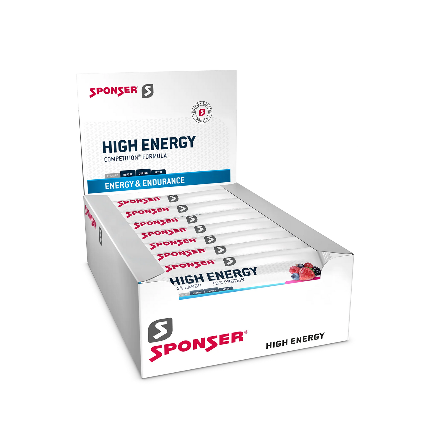 Barra Sponser High Energy Berry (Caja de 30 Unidades)