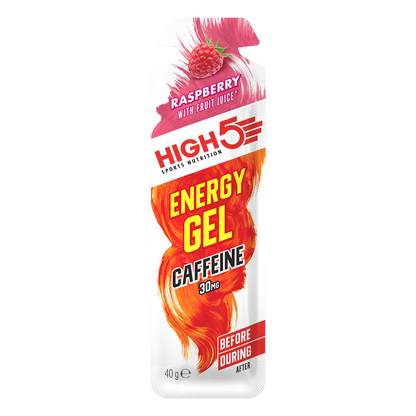 Energy Gel High5 con Cafeína (Sabor Raspberry de 40g)