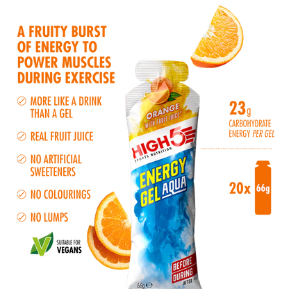 Energy Gel Aqua High5 Naranja (Individual de 66g)