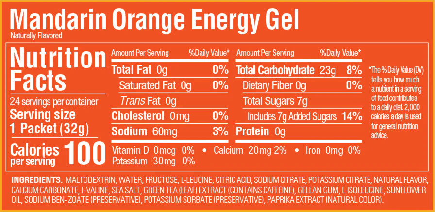 Caja de 24 Geles GU Energy Gel Original 32g Con Cafeína (10 sabores)