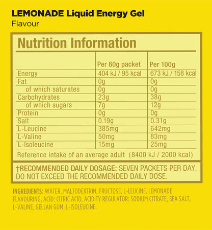 Gel Liquido GU Liquid Energy Gel 60g. Con y sin Cafeína (3 Sabores)