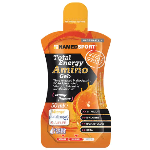 Caja de 32 Geles Named Sport Total Energy Amino sabor Naranja (50ml)