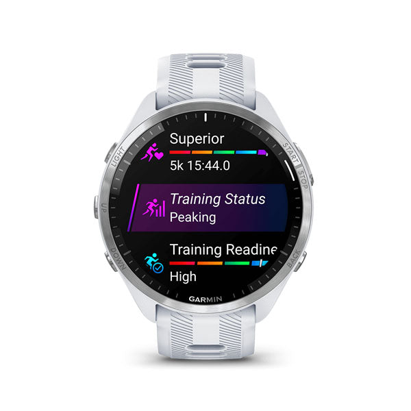 Garmin Forerunner® 965 White - Reloj GPS Multideporte con Pantalla AMOLED