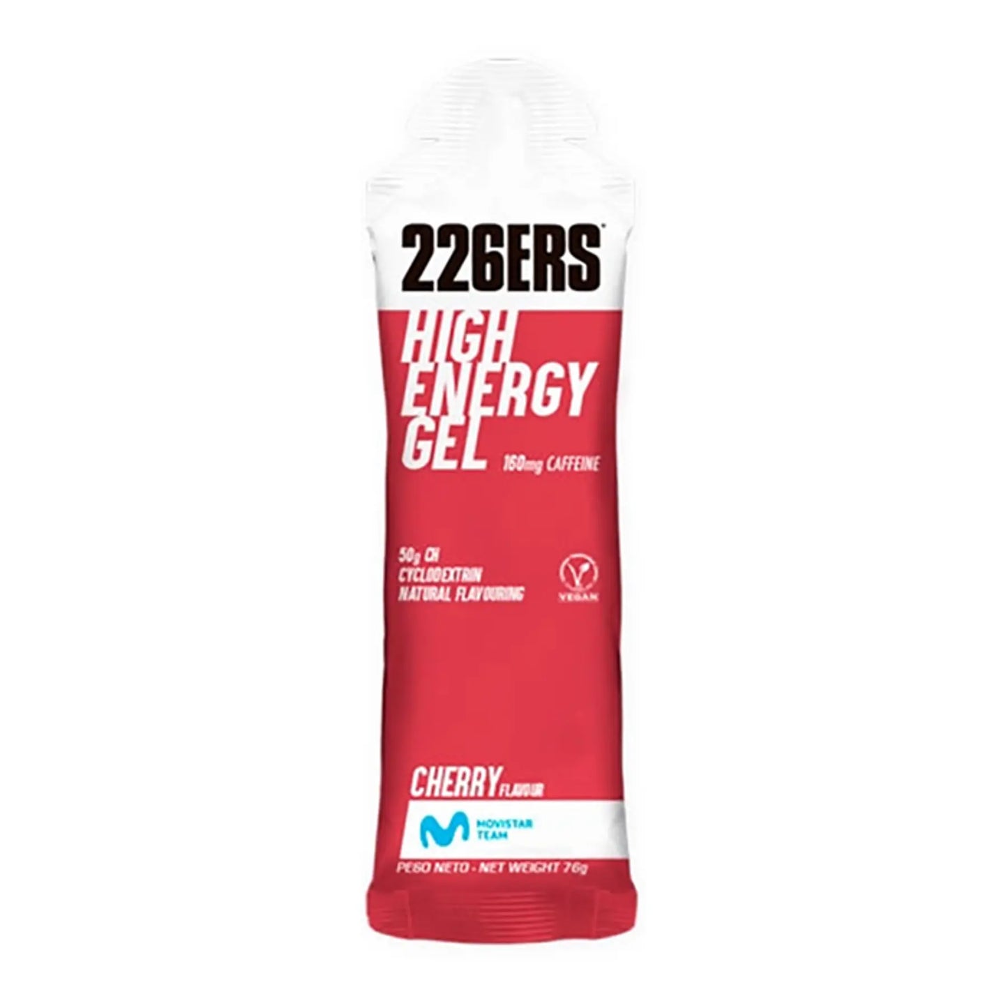 Gel 226ers High Energy Gel 76grs Con Cafeína (Sabor Cereza - unidad o caja)