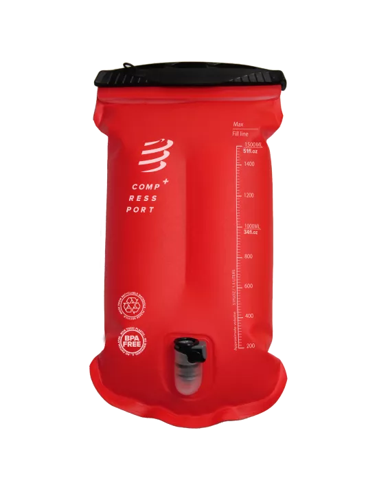 Bolsa de hidratación de 1,5 lts para mochilas de trail y running Compressport Hydration Bag - Rojo