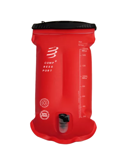 Bolsa de hidratación de 1,5 lts para mochilas de trail y running Compressport Hydration Bag - Rojo