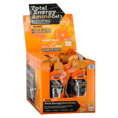 Caja de 32 Geles Named Sport Total Energy Amino sabor Naranja (50ml)