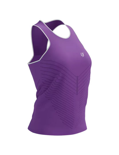 Polera o Peto de Running Mujer Compressport Performance Singlet W Rosado