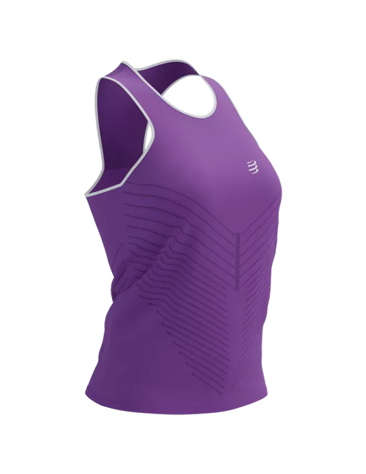 Polera o Peto de Running Mujer Compressport Performance Singlet W Rosado