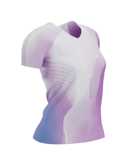 Polera o Peto de Running Mujer Compressport Performance Singlet W blanco