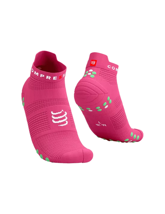 Calcetines de Running Cortos Compressport Pro Racing Socks RUN LOW v4.0 Rosado