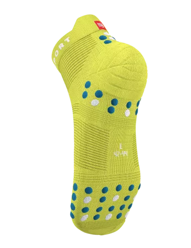 Calcetines de Running Cortos Compressport Pro Racing Socks RUN LOW v4.0 amarillo