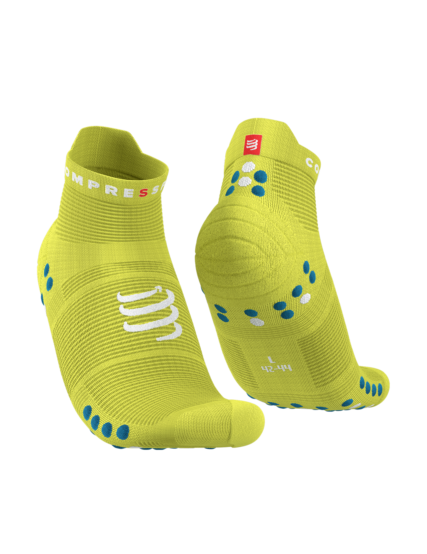 Calcetines de Running Cortos Compressport Pro Racing Socks RUN LOW v4.0 amarillo