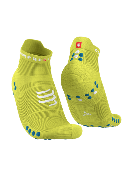 Calcetines de Running Cortos Compressport Pro Racing Socks RUN LOW v4.0 amarillo