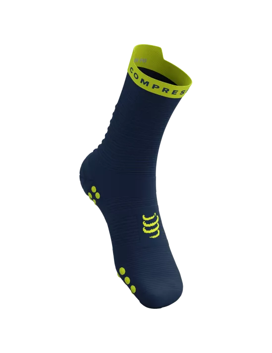 Calcetines de Running Pro Racing Socks v4.0  Dress Blues/Green Sheen