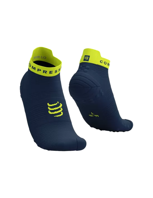 Calcetines de Running Cortos Compressport Pro Racing Socks RUN LOW v4.0 azul verde