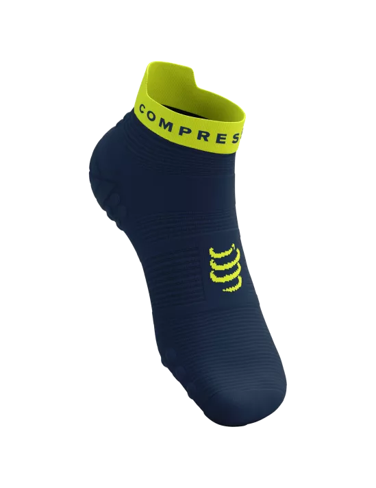 Calcetines de Running Cortos Compressport Pro Racing Socks RUN LOW v4.0 azul verde