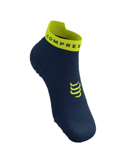 Calcetines de Running Cortos Compressport Pro Racing Socks RUN LOW v4.0 azul verde