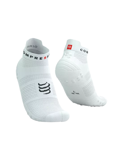 Calcetines de Running Cortos Compressport Pro Racing Socks RUN LOW v4.0 Blanco