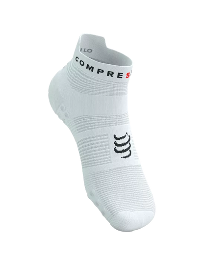 Calcetines de Running Cortos Compressport Pro Racing Socks RUN LOW v4.0 Blanco