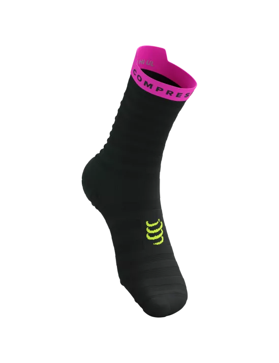 Calcetines de Running Pro Racing Socks ULTRALIGHT v4.0 Negro Amarillo Rosado