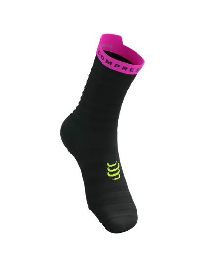 Calcetines de Running Pro Racing Socks ULTRALIGHT v4.0 Negro Amarillo Rosado