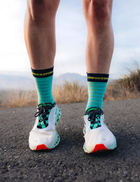 Calcetines de Running Pro Racing Socks ULTRALIGHT v4.0 Dress Blue/Egshell Blues Green Sheen