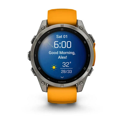 Garmin FENIX® 8 51mm Sapphire Spark Orange Naranjo - Reloj GPS Multideporte con Pantalla AMOLED