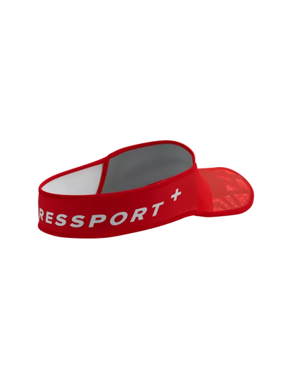 Visera deportiva Compressport Ultralight Spiderweb Rojo blanco