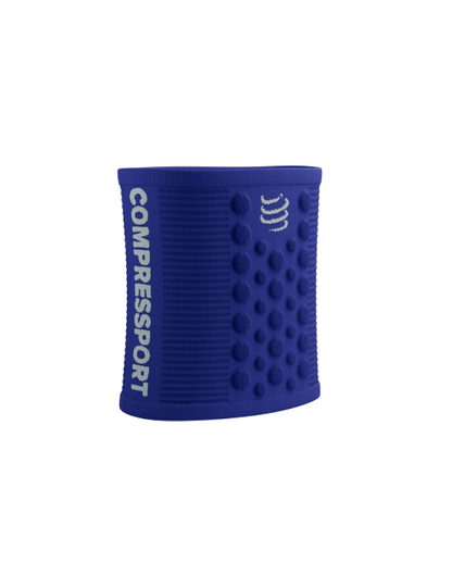 Muñequera deportiva running Compreesport para sudor Sweatbands 3D.Dots - Azul