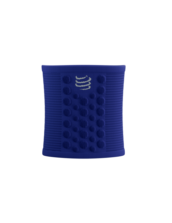 Muñequera deportiva running Compreesport para sudor Sweatbands 3D.Dots - Azul