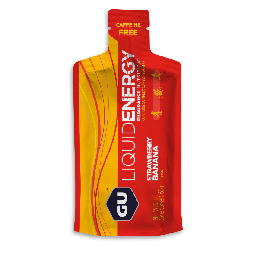 Caja de 12 Geles Liquidos GU Energy Gel 60g. Con y sin Cafeína (3 Sabores)