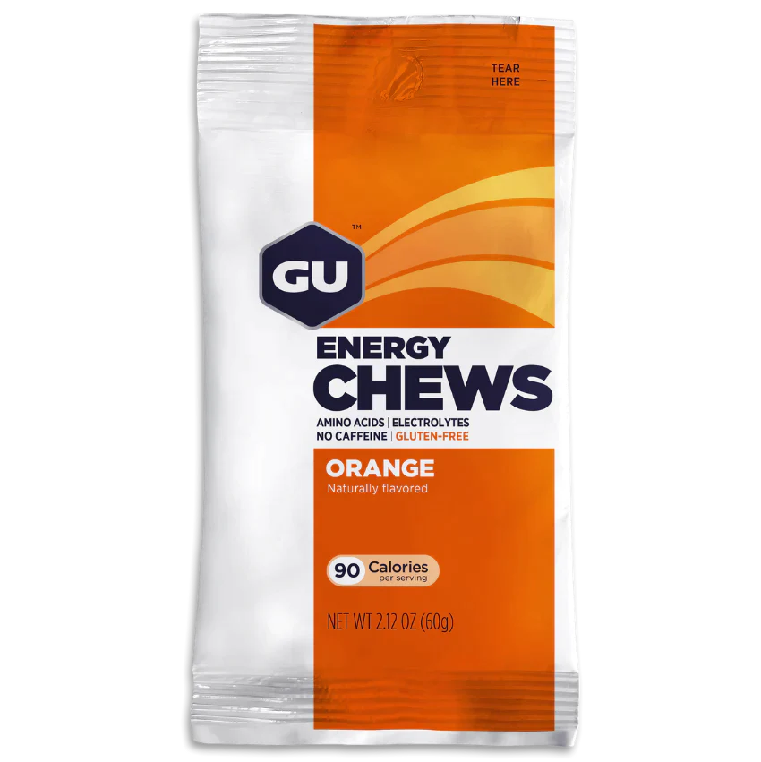 Gomitas GU Energy Chews 60g (8 Gomitas) (3 Sobres Con y Sin Cafeína)