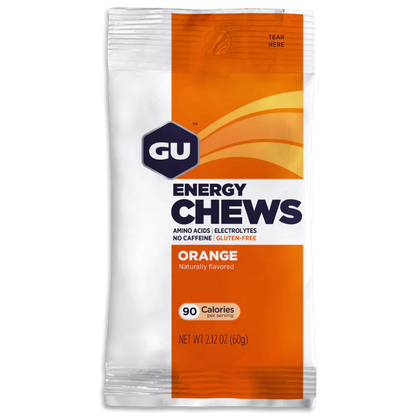 Gomitas GU Energy Chews 60g (8 Gomitas) (3 Sobres Con y Sin Cafeína)