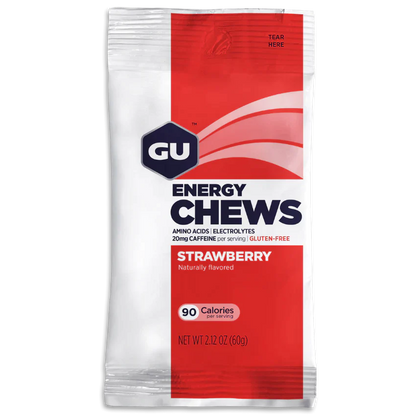 Gomitas GU Energy Chews 60g (8 Gomitas) (3 Sobres Con y Sin Cafeína)