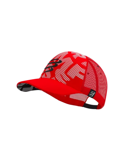 Gorro Jockey Compressport Trucker Cap Rojo Blanco