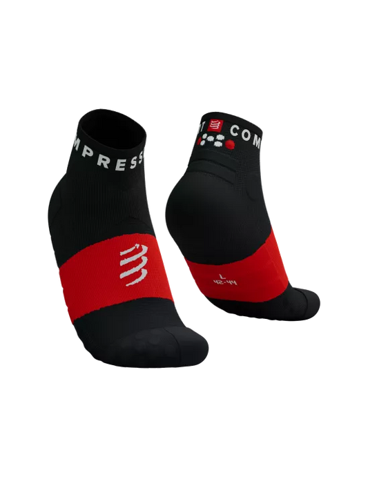 Calcetines Compressport Ultra Trail bajos - Negro Rojo