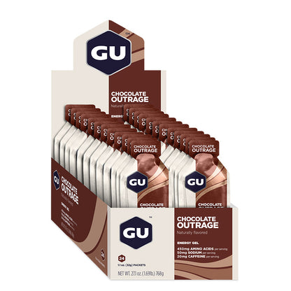 Caja de 24 Geles GU Energy Gel Original 32g Con Cafeína (10 sabores)