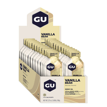 Caja de 24 Geles GU Energy Gel Original 32g Con Cafeína (10 sabores)