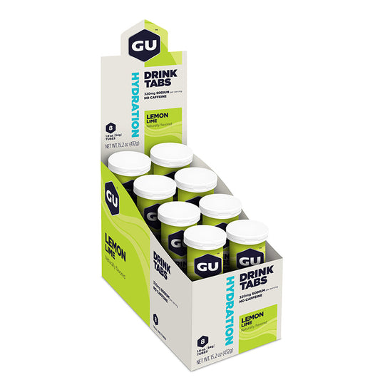 Caja de Tabletas Electrolítos GU Hydration Drink 8 tubos de 12 tabletas (4 Sabores)