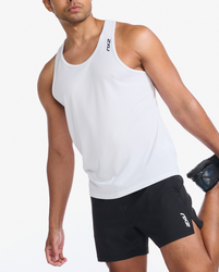 Polera deportiva sin mangas Hombre Aspire Singlet - Blanca - 2XU