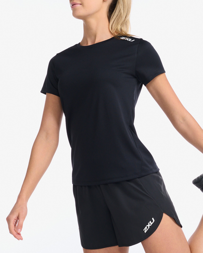 Polera de Running Manga corta Mujer Aspire - Negro - 2XU