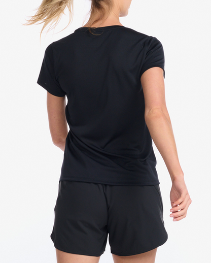 Polera de Running Manga corta Mujer Aspire - Negro - 2XU