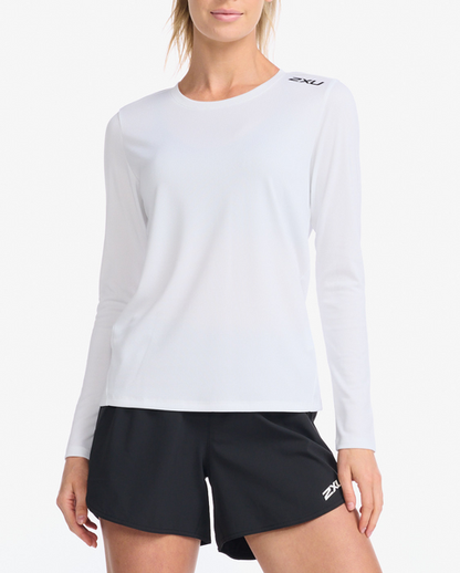 Polera de Running Manga Larga Mujer 2XU Aspire - Blanca